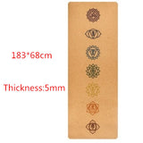 Different designs  cork yoga mat